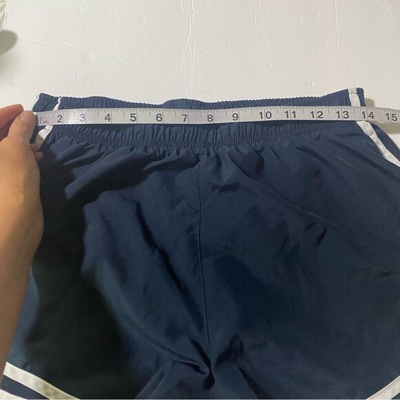 Nike running shorts Tempo navy blue white stripe classic line brief women’s L - Picture 4 of 10